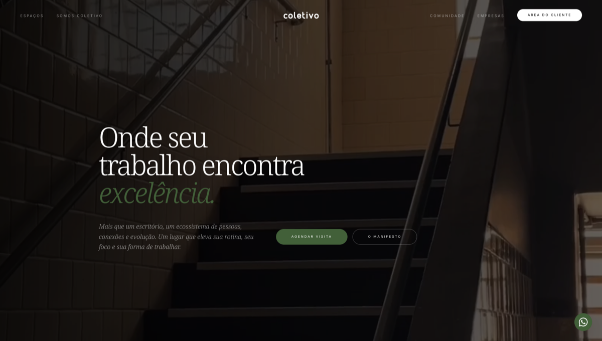 Site do Coletivo Coworking